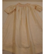 Vintage Girls Handmade Light Yellow Bow Design Smocked Bishop Dress - £18.77 GBP