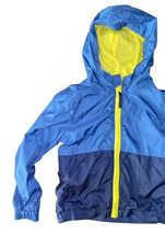 Eddie Bauer Kids Hooded Windbreaker Jacket Blue Yellow Size 2T image 2