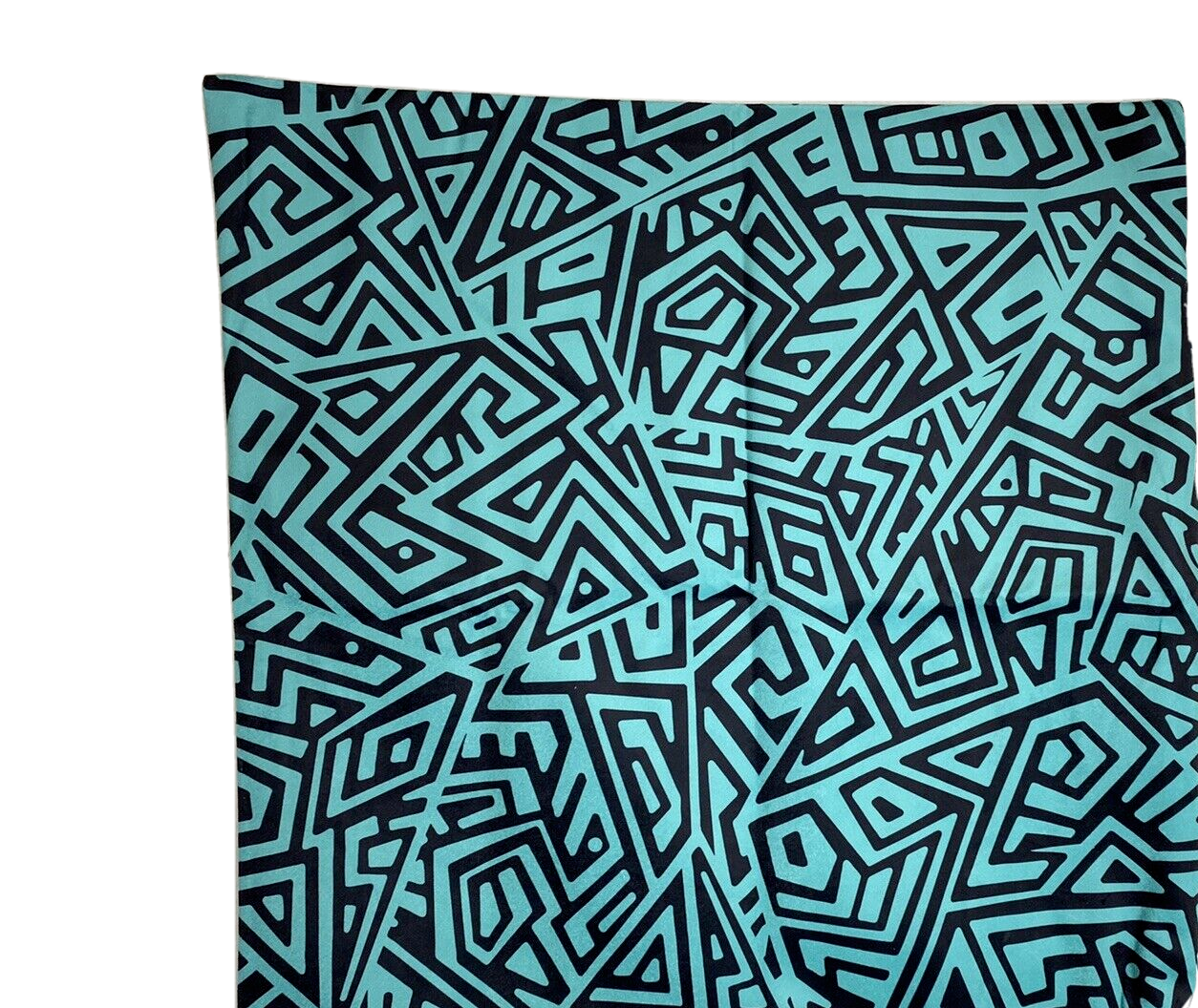 Primary image for Set of 2 Decorative Pillow Case maze pattern for Sofa/bed teal/black size 17X17"