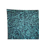 Set of 2 Decorative Pillow Case maze pattern for Sofa/bed teal/black siz... - £11.84 GBP