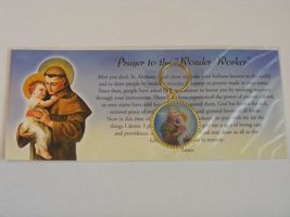 Prayer to the Wonder Worker St Anthony Holy Spirit Dove hologram key ring chain - £3.99 GBP