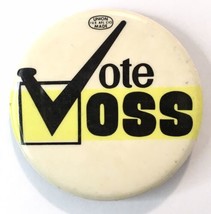 Vintage Vote Voss Button Campaign Pin Union Made 2.25&quot; - $12.00