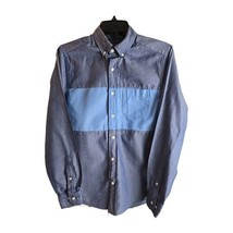 Gap Mens Long Sleeve Two Tone Shirt Denim Look Slim Fit Size XS - £7.79 GBP