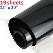 19 Black HTV Iron On Heat Transfer Vinyl Sheets Bundle 10x12 for T-Shirt... - $18.49