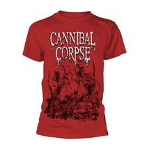 Cannibal Corpse Pile Of Skulls 2018 (Red) Official Tee T-Shirt Mens Unisex - $38.76