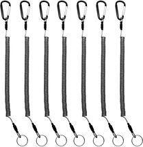Fishing Lanyards, 7PCS Retractable Steel Wire Coiled Lanyard Safety Fish... - $11.74