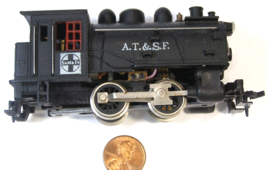 Life-Like HO Scale Model R.R. Steam Locomotive A.T. &amp; S.F.  Small/Black ... - £23.55 GBP