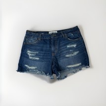 Rewash Girlfriend Distressed Denim Shorts Size 10 Blue Frayed Hem Casual - €11,47 EUR