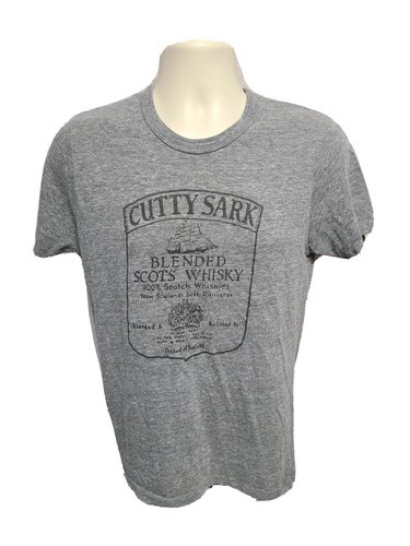 Cutty Sark Blended Scots Whisky Adult Medium Gray TShirt - $19.80