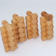 40 Lincoln Logs Light Brown 1 Notch 1 5/8 Replacement Round Wood Pieces - £5.54 GBP