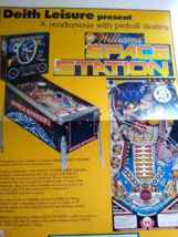 Space Station Original 1987 Pinball Machine Flyer Deith Leisure UK Rare Oversize - £66.05 GBP