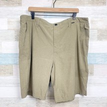 Hurley Phantom Walk Shorts Khaki Beige 9.5&quot; Inseam Quick Dry Stretch Mens 40 - £29.56 GBP