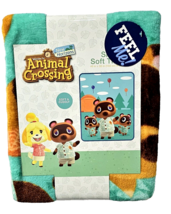 New Horizons Welcome To Animal Crossing Silky Soft Throw 40x50in Kids Blanket - £20.55 GBP