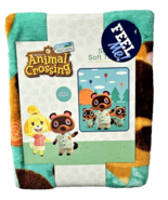 New Horizons Welcome To Animal Crossing Silky Soft Throw 40x50in Kids Bl... - £20.74 GBP