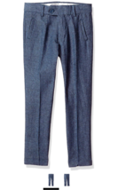 Isaac Mizrahi Toddler Boys Slim Linen Chambray Pants, Slate, Size 2 - $24.95