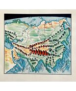 1932 Map Print Van Loon Asia Europe Plain Lithograph Geography Antique H... - $869.76 MXN