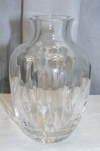 Vintage Glass Leaded Crystal 6&quot; Bud Vase Cut Leaf 8-b - $829.12 MXN