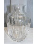 Vintage Glass Leaded Crystal 6&quot; Bud Vase Cut Leaf 8-b - $44.50