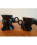 Vintage Frankoma Pottery 1997 Set Clinton/Gore Dem. Political Mug Black ... - $29.67