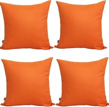 Orange 18X18-Inch/45X45-Cm 4-Pack 100% Cotton Comfy Solid Decorative Throw - £29.16 GBP