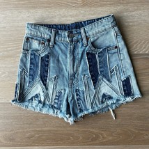 Lucky Brand Lucky Pins High Rise Denim Shorts Motif Garden Ridge 00/24 - £26.99 GBP