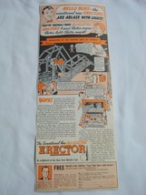 Advertisement from 1939 All-Electric Erector Sets A.C. Gilbert Co., New ... - £7.20 GBP