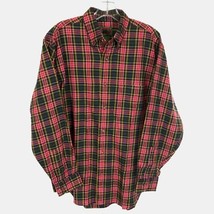 NWT Mens Size Medium Boston Traders Classic Flannel Plaid Button Front S... - $17.63