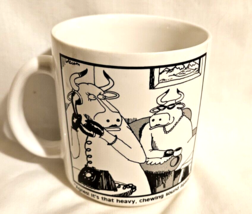 The Far Side Coffee Mug Cows Prank Phone Call 1981 Larson Small Flaw - £16.02 GBP