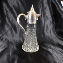 Clear Glass Wine Decanter with Silver Lid from Italy # 22731 - $34.95