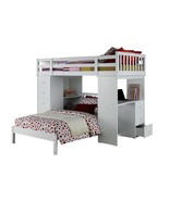Freya Twin Loft Bed w/Storage, White Finish - $26,225.23 MXN