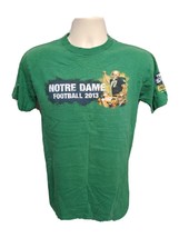 2013 Notre Dame Football On The Heels of Legends Adult Small Green TShirt - £11.87 GBP