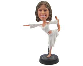 Custom Bobblehead Female Ballet Dancer Wearing Tops And Skirts Performing With N - £66.33 GBP