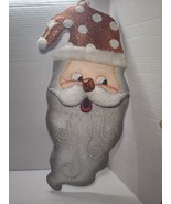 3D Sparkling Santa Claus Metal Door Hanger Christmas Decor Glitter Polka... - €25,41 EUR