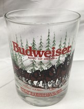 Vintage 1989 Budweiser King Of Beers Clydesdales 4&quot; Collector&#39;s Glass Cup - $19.80