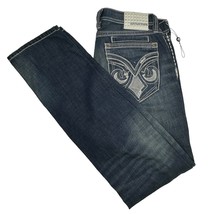 Affliction Cooper Mens Jeans Size 34 Long Distressed Embroidered - £71.43 GBP