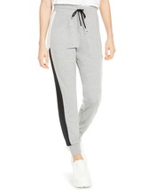 Material Girl Juniors&#39; Gray Colorblocked Jogger Sweat Pants Nwt Large - £7.13 GBP