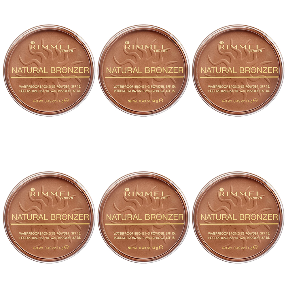 Pack of (6) New Rimmel Natural Bronzer Sun Bronze, 0.49 Oz