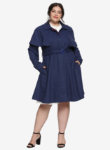 Torrid Disney Her Universe Mary Poppins Returns Cosplay Coat Size 5 Blue Capelet - £130.09 GBP