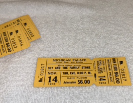 Sly And The Family Stone Unused 1974 Ticket Detroit Michigan Palace Usa Funk - £5.99 GBP