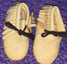Taos Moccasins Camel Brown Baby Infant Crib Shoes Size 0 - £15.89 GBP