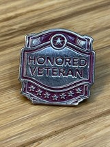 Vintage Honored Veteran Enamel Lapel Hat Pin Military Militaria KG JD - $7.91