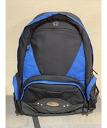 MOBILE EDGE Academic Backpack Laptop Bag Black &amp; Blue Notebook Carrying ... - £20.99 GBP