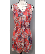 SOHO Apparel Mini Dress Womens PS Multi Floral Leaf Lined Ruffle Front T... - $546.62 MXN