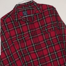 MEN&#39;S FADED GLORY XLT PLAID FLANNEL SHIRT ~ Extra Large Tall ~ Red / Lon... - $16.82