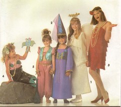 Girls Mermaid Angel Flapper Harem Genie Princess Costume Sew Pattern 7-14 - £10.54 GBP