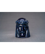 Handmade Mini Keepsake Urn &quot;The Christ&quot; - Cobalt Metallic | Ceramic - $166.04 CAD+