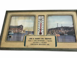Vtg Advertising Thermometer Wall Plaque Joe and Babes Oil Service Chevro... - $14.82