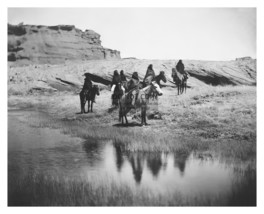Navajo Native Americans On Horseback By Edward S. Curtis 8X10 Photo - £6.76 GBP