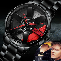MEIBO Men&#39;s Car Wheel Watch Fashion Sport Analog Quartz Mesh Rim Hub Wri... - £18.73 GBP