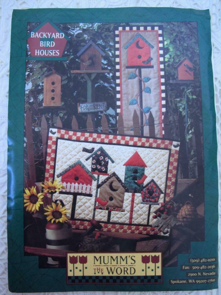 Debbie Mumm Backyard Bird Houses 2 Applique Quilt Wall Hanging Patterns NEW 1994 - $6.99